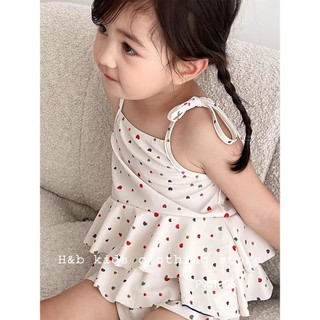 Bikini 2 mảnh chấm bi bé gái