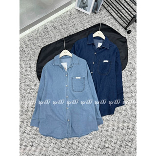 Sơ mi denim form rộng