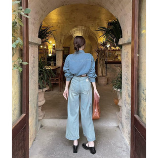 Sơ mi denim form rộng (ảnh thật/ có sẵn)