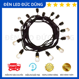 Dây Đui Đèn Trang Trí Ngoài Trời Cho Quán Cà Phê, Trà Chanh, Trà Sữa 10m 20 bóng/ 5m 10 bóng