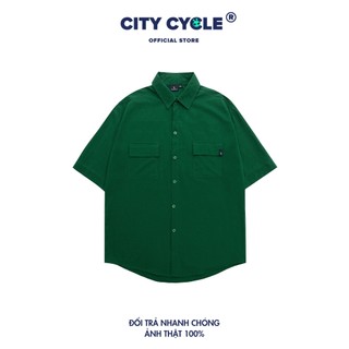Áo sơ mi local brand cộc tay đũi City Cycle chất cotton form rộng nam nữ oversize unisex