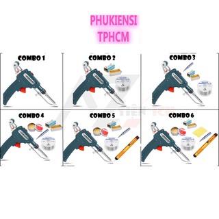 Mỏ hàn thiếc, súng hàn tự động, mỏ hàn xung, máy hàn xung, súng hàn đẩy thiếc combo đầu thẳng