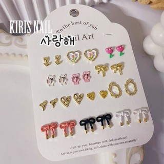 Charm gấu nơ bướm phụ kiện nơ trang trí móng - giá 1 charm