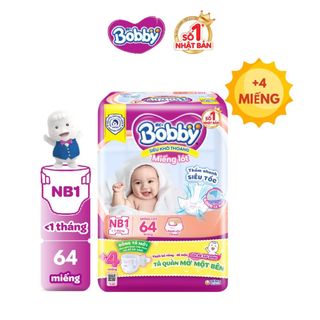 Miếng lót sơ sinh Bobby Newborn 1-64 miếng