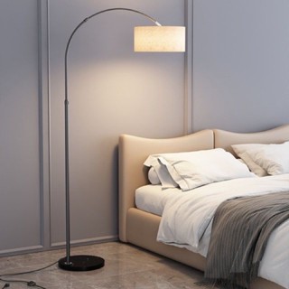 Đèn cây đứng trang trí phòng khách phòng ngủ đọc sách dáng cong cần câu Tặng kèm bóng đèn LED