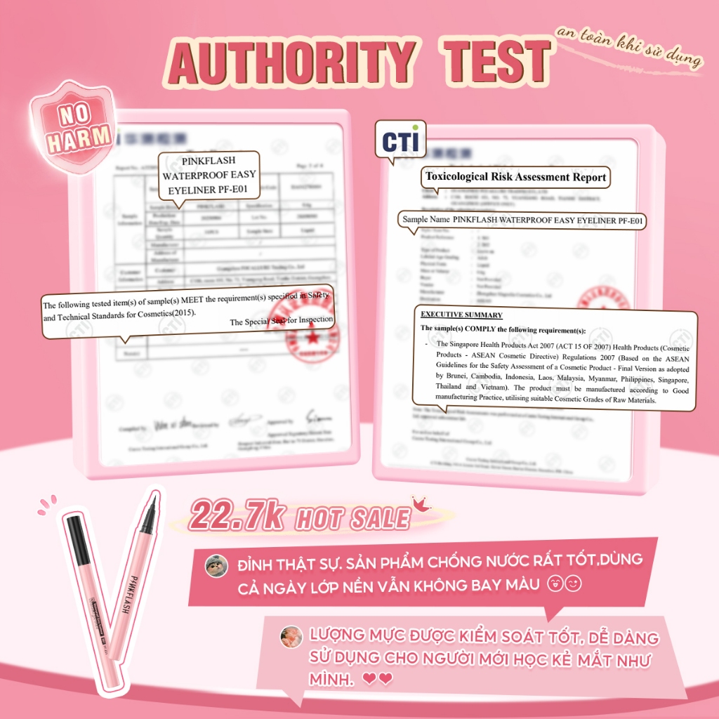 Bút kẻ mắt Pinkflash dạng lỏng nhanh khô màu đen màu nâu chất lì chống nước lâu trôi 30g