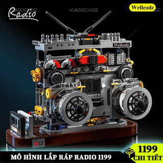 Mô hình lắp ráp Đài Phát Thanh Radio phong cách cổ điển, mô hình đồ chơi đài cassette