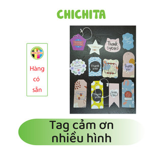 (Có sẵn) 75g (90-100 tag) Tag cảm ơn nhiều hình ngẫy nhiên TẶNG DÂY (Tag TK Hình+ D) CHICHITA
