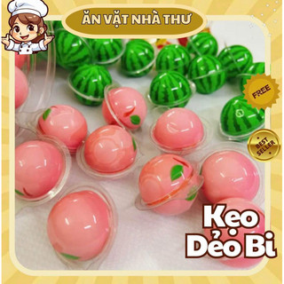 Kẹo dẻo có nhân viên nhỏ hình con mắt/trái banh/dưa hấu/dâu/vịt