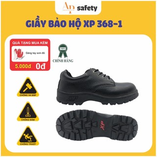  Giày Bảo Hộ Lao Động XP 368-1 Da Bò Siêu Nhẹ Chống Đinh Chống Trượt 