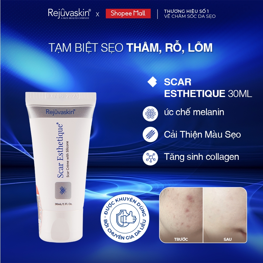 Kem Xóa Sẹo Thâm / Rỗ / Lõm Scar Esthetique Rejuvaskin 30ml