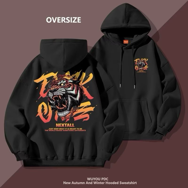 Áo Hoodie/  Áo Khoác Hoodie Zip Oversize Form Rộng Unisex Hình Hổ Có Bigsize S-4XL Chất Nỉ Đẹp