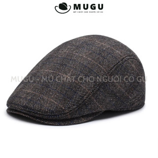 Mũ Beret Dạ Giữ Ấm Nam Cao Cấp Có Chụp Tai BR48 Mùa Đông - Mũ Nồi Nam Trung Niên | MUGU