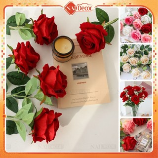 Hoa Hồng Trang Trí Mô Phỏng (Nhiều Màu) Hoa Giả, Hoa Cưới, Hoa Cầm Tay Cô Dâu Trang Trí Nhà, Tiệc Cưới, Chụp Ảnh, Studio