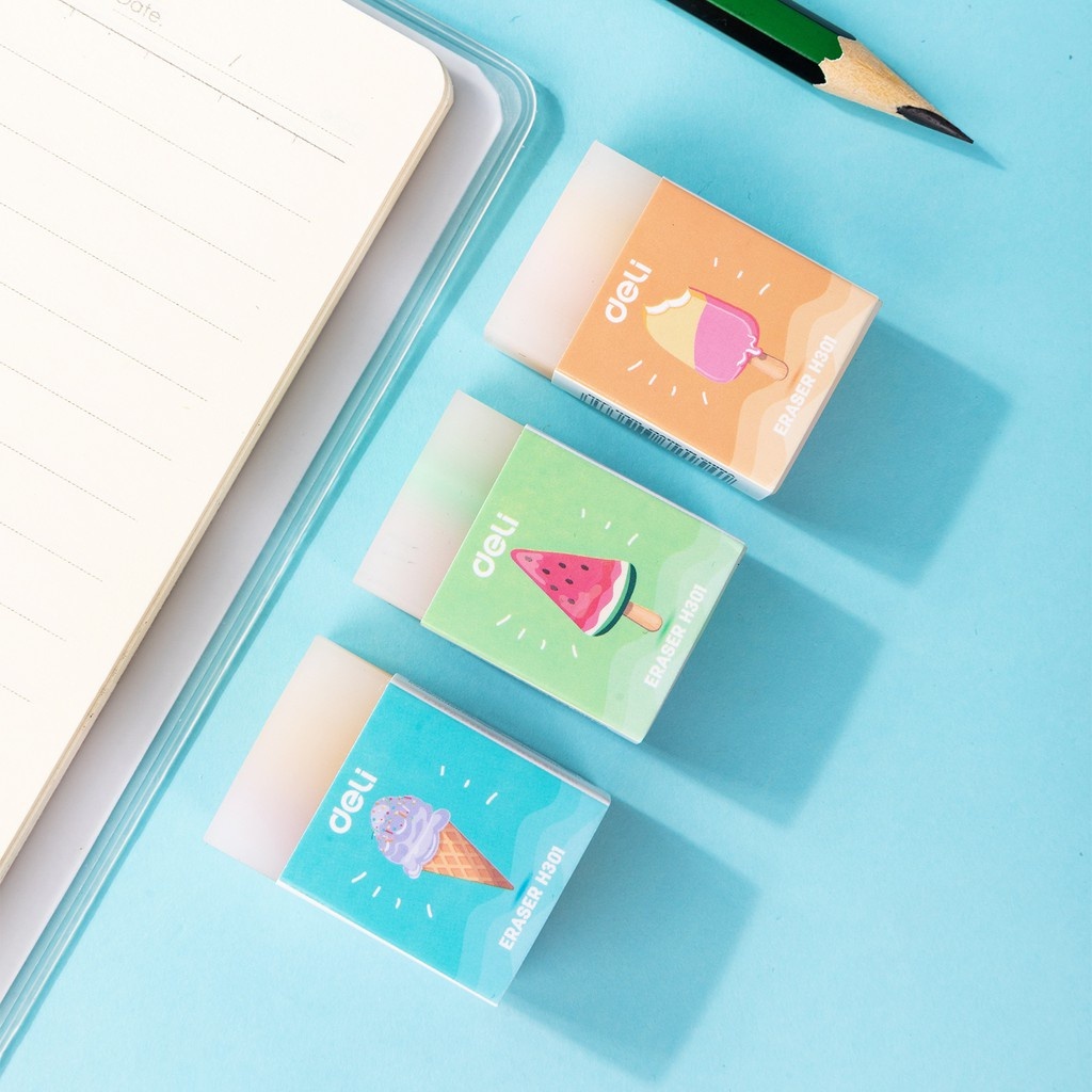 Gôm tẩy thạch hình hoa quả DELI H301 (màu ngẫu nhiên)