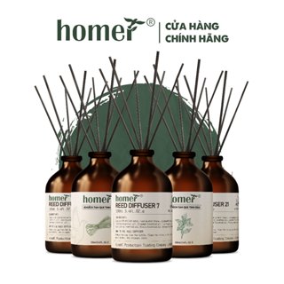 [100ml, 250ml ] Tinh dầu khuếch tán dạng que gỗ thiên nhiên HOMER - Thơm suốt 600 giờ, khử mùi, thơm phòng
