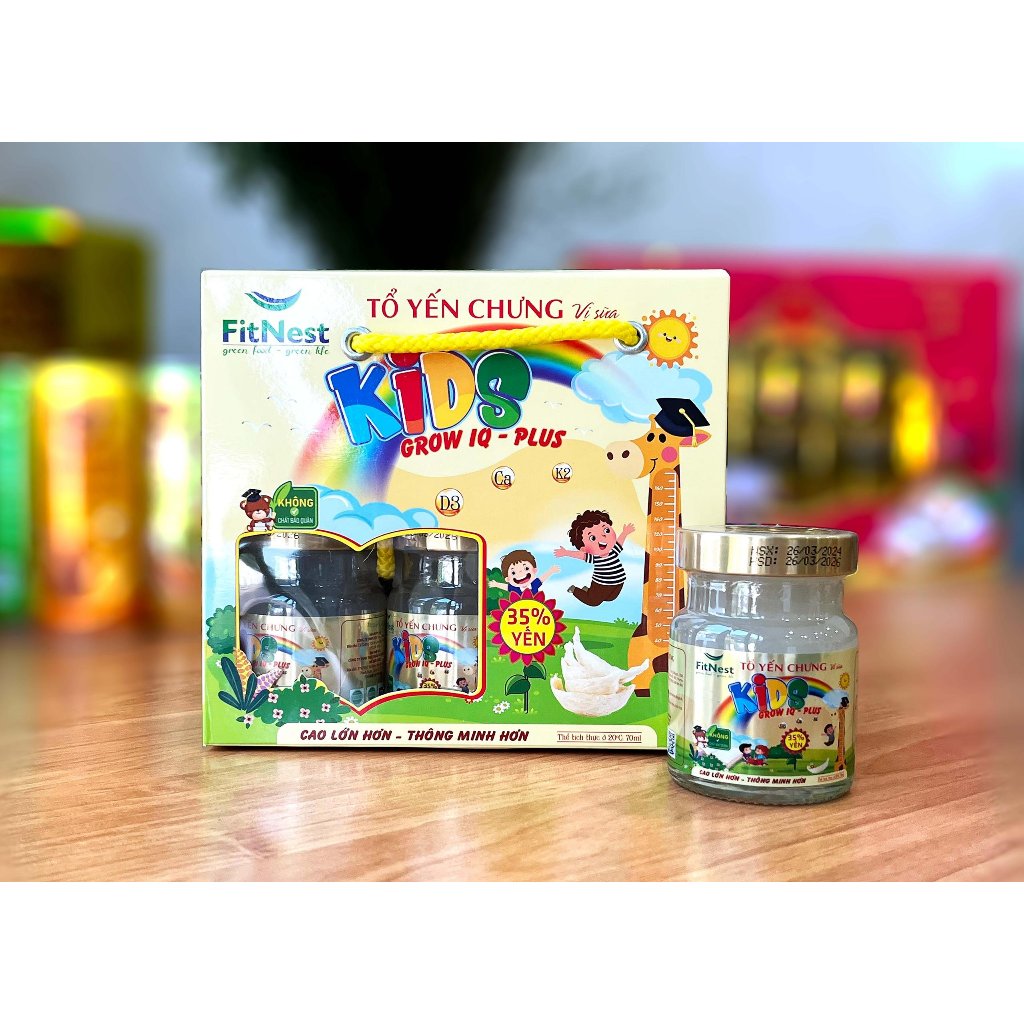 Tổ Yến Chưng For Kids Grow IQ Plus FitNest (H/6hũ/70ml)