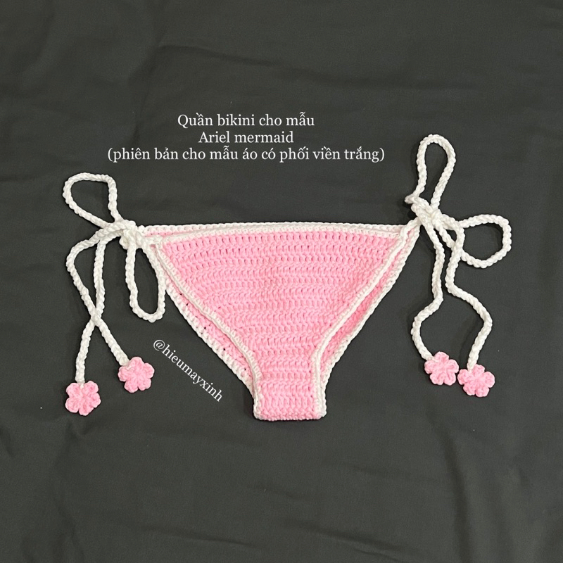 Ariel mermaid 🧜‍♀️ bikini crochet cúp vỏ sò