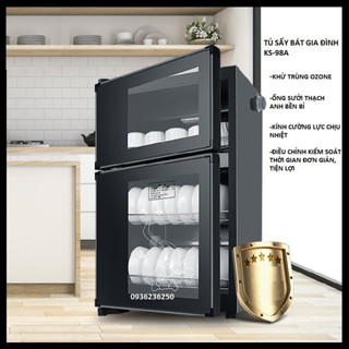 Tủ sấy bát gia đình 4 tầng KS-98A dung tích 98L , Máy sấy bát đĩa gia đình tiết kiệm điện năng, máy khử trùng bát đĩa