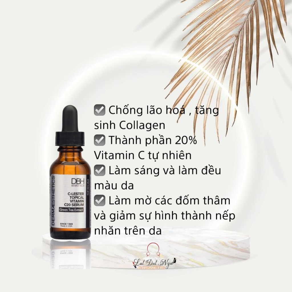 Tinh Chất Chống Lão Hóa Chuyên Sâu Và Làm Sáng Da DBH C-Lester Topical Vitamin C20 Serum 30ML