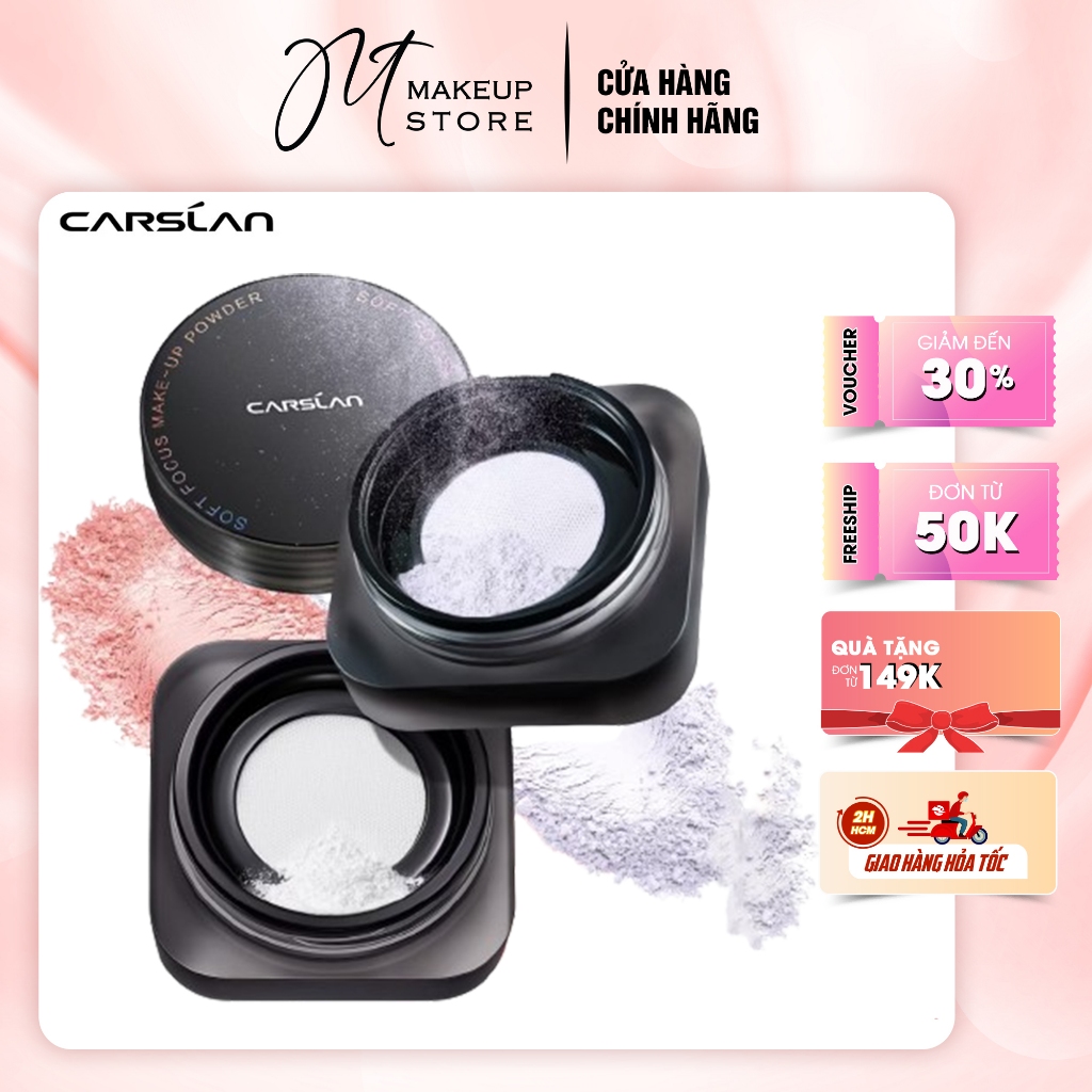 Phấn Phủ CARSLAN Dạng Bột Kiềm Dầu Cao, Chống Nước Không Trôi Không Lem | MT MAKEUP STORE