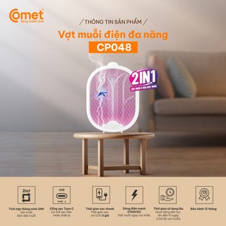 Hỏa tốc - Vợt muỗi COMET 2 lớp lưới, có thể gấp gọn - CP048 - mẫu mới