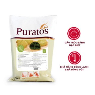 Bột Trộn Sẵn Bánh Mì Mochi Hương Trà Xanh Puratos Gói 1kg