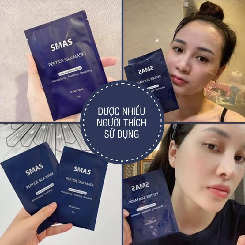 Mặt nạ SMAS Peptide Silk Mask 24H Hydration Boost mặt nạ dưỡng ẩm, phục hồi, tái tạo da 1 miếng 25gr