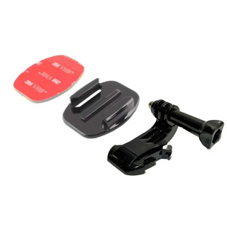 Bộ chữ J gắn nón fullface, gắn camera lên nón, phụ kiện camera hành trình (1 pass tròn + 1 keo tròn + 1 đế J + 1 vit)