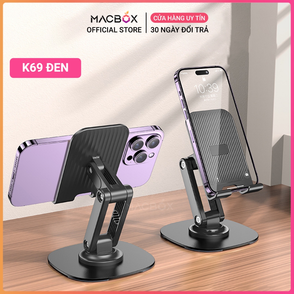 Giá đỡ điện thoại, iPad, iPhone, máy tính bảng tablet chân xoay 360 gấp gọn Macbox | BigBuy360 - bigbuy360.vn