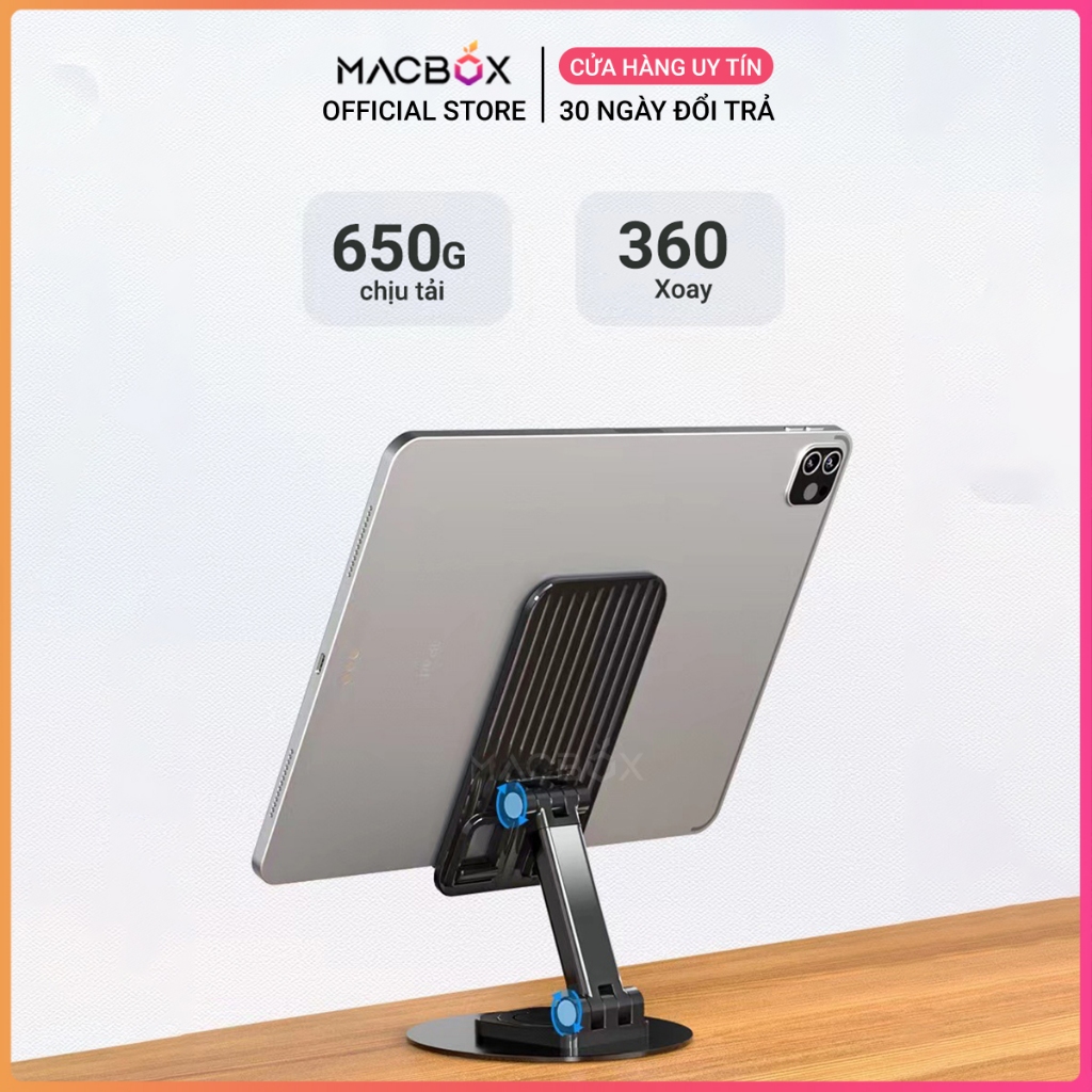 Giá đỡ điện thoại, iPad, iPhone, máy tính bảng tablet chân xoay 360 gấp gọn Macbox | BigBuy360 - bigbuy360.vn