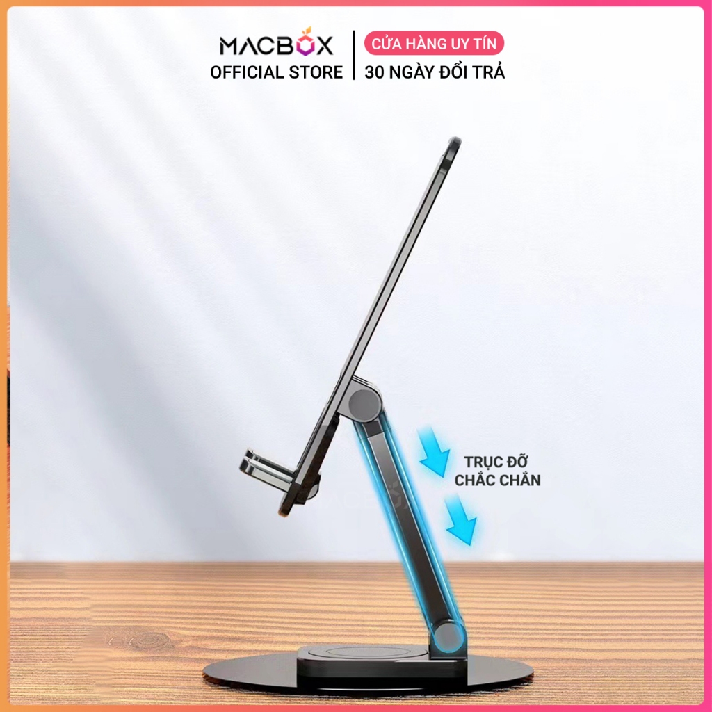 Giá đỡ điện thoại, iPad, iPhone, máy tính bảng tablet chân xoay 360 gấp gọn Macbox | BigBuy360 - bigbuy360.vn