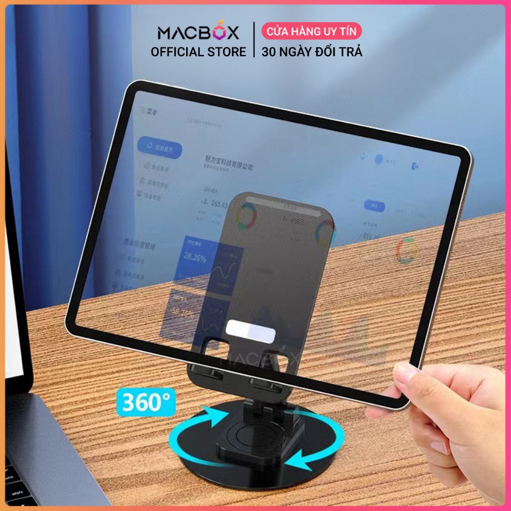 Giá đỡ điện thoại, iPad, iPhone, máy tính bảng tablet chân xoay 360 gấp gọn Macbox | BigBuy360 - bigbuy360.vn