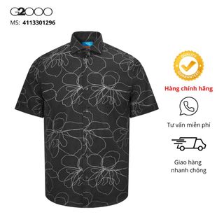 Áo sơ mi nam g2000 smart fit tay ngắn màu đen