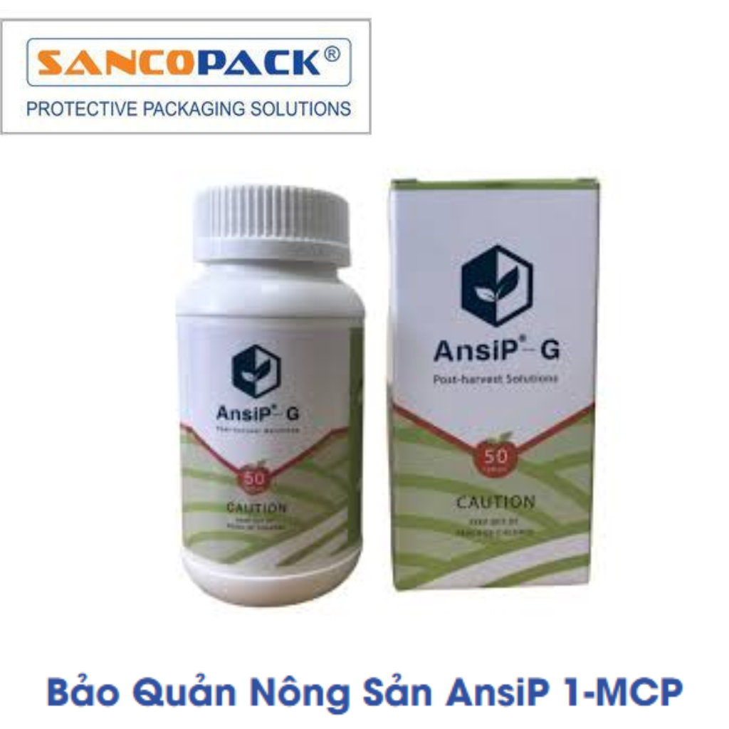 AnsiP 1-MCP kìm hãm khí ethylene kéo dài độ tươi của rau, củ, quả và hoa.