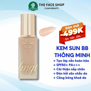 Kem BB thông minh chống nắng nền trang điểm dưỡng da The Face Shop fmgt Gold Collagen Ampoule Sun BB SPF50+ PA+++ 40ml