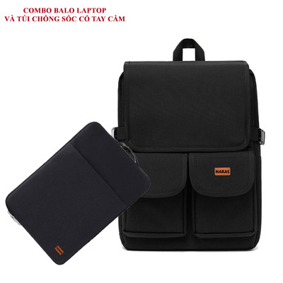 COMBO balo laptop, balo đi học backpack đựng được laptop 16inch Và Túi chống sốc tay cầm HARAS HR335TC004