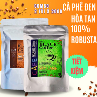 Cafe Sấy lạnh và Sấy nóng, cà phê hòa tan nguyên chất Black coffee