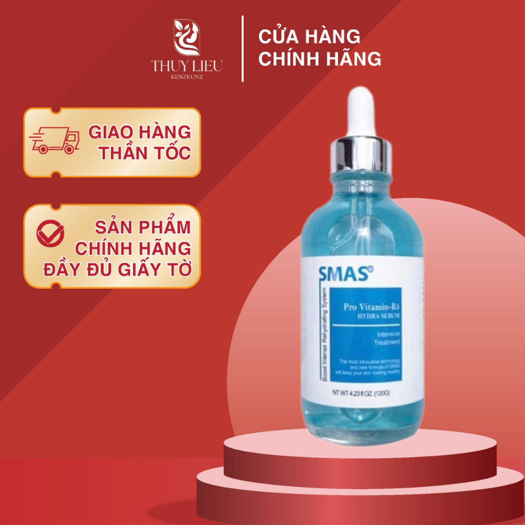 Serum Smas Pro Vitamin B5 Hydra Serum 120ml &amp; Tinh Chất Cấp Ẩm SMAS HA Plus Premium Ampoule 100ml Phục Hồi Da nhạy cảm