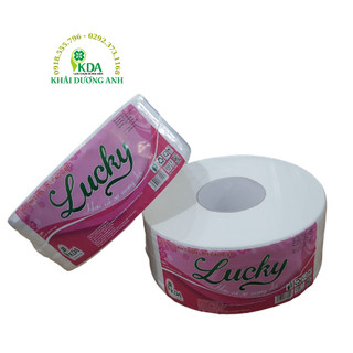 Giấy vệ sinh cuộn lớn cao cấp lucky 600gr - 700gr