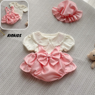 [3-12kg] Body yếm công chúa ánh nhũ RIOKIDS, quần áo cho bé gái sơ sinh đầy tháng, thôi nôi BD171
