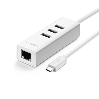 Bộ chia USB Type C sang Hub USB 2.0 3 Cổng và 1 cổng Lan Ugreen 20792