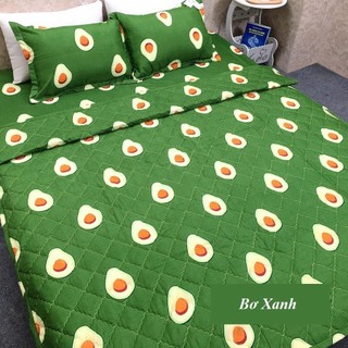 (Flash Sale) Mền trần bông gòn 3 lớp Mẫu Bơ Xanh poly cotton, chăn hè siêu nhẹ thấm hút tốt - Bông sạch