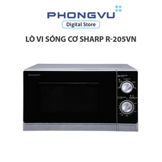 Lò vi sóng cơ Sharp R-205VN dung tích 20L - Hâm/Nấu/Rã đông, Dễ dùng, Gọn nhẹ - Bảo hành 12 tháng