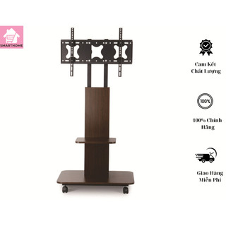Giá Treo Tivi Di Động Bằng Gỗ Cho TV 32-70", Kệ Treo Tivi Phòng Họp Hội Nghị Có Bánh Xe Di Chuyển - SmartHome
