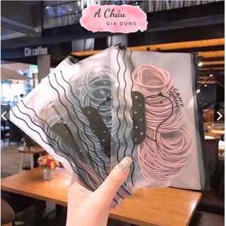 Set 100 chun cột tóc trơn nhiều màu cho bạn gái