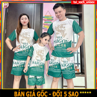 Đồ Bộ Mặc Nhà Bia Sài Gòn Vải Thun Lạnh siêu mát, chất liệu co dãn thấm hút mồ hôi - bộ đồ phong cách thể thao