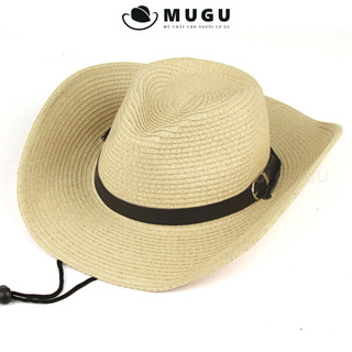 Mũ Cói Nam MC09 Cổ Điển - Mũ Cao Bồi Miền Tây Cá Tính | MUGU