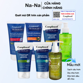 Gel rửa mặt Compliment No Problem không làm khô da giảm viêm, mụn, sản phẩm cho da dầu, nhạy cảm hàng nội địa Nga 200ml