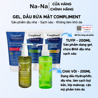 Gel rửa mặt Compliment 200ml giảm mụn, sạch sâu, không cồn khô hàng Nga chính hãng